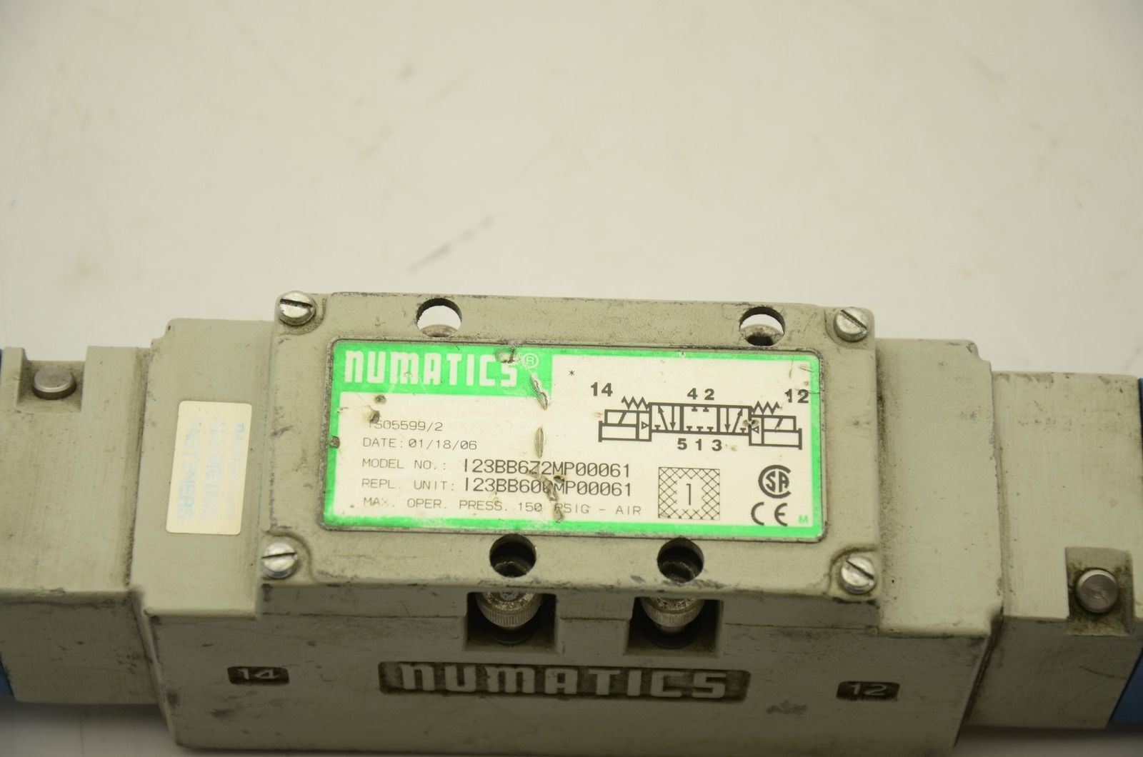 Numatics I123BB6Z2MP00061 Pneumatics Solenoid Valve, 150PSIG, 24VDC