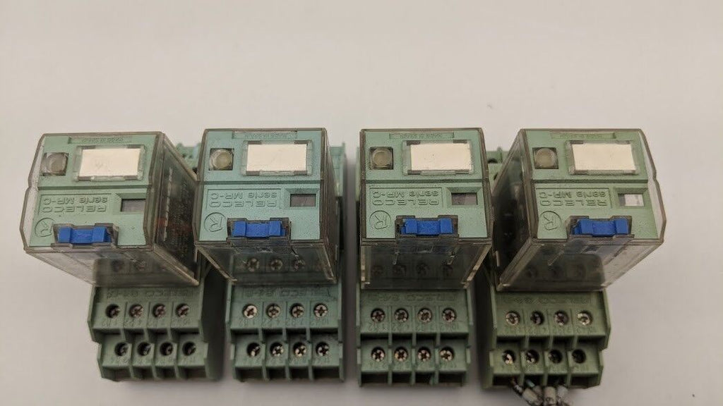 Releco C4-A40 DX Relay 10A 380VAC W/ S4-B Socket 24VDC Coil Lot of 4