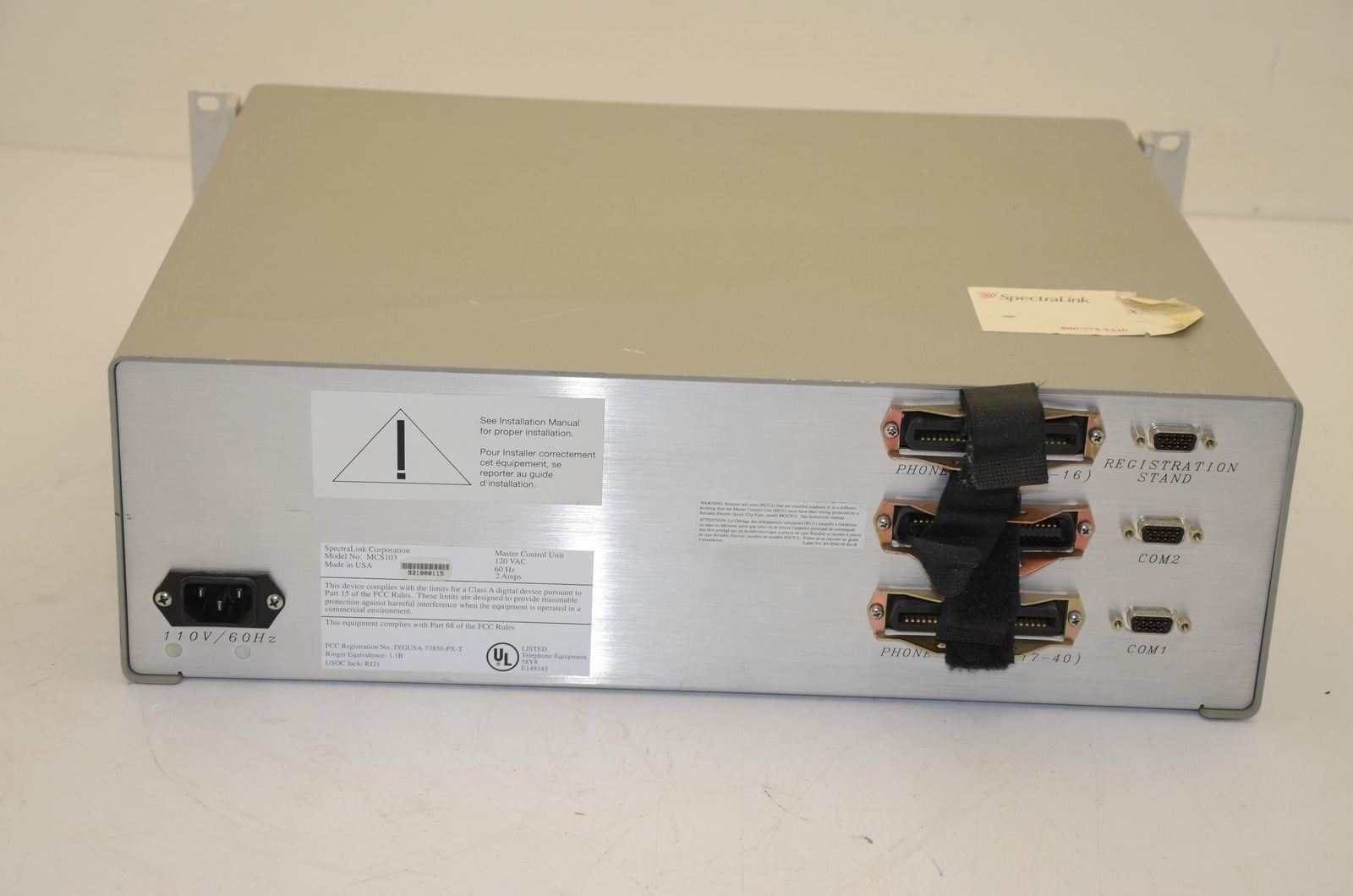 Spectralink PCS-200 MCS103 Master Control Unit, 120VAC (T-35)