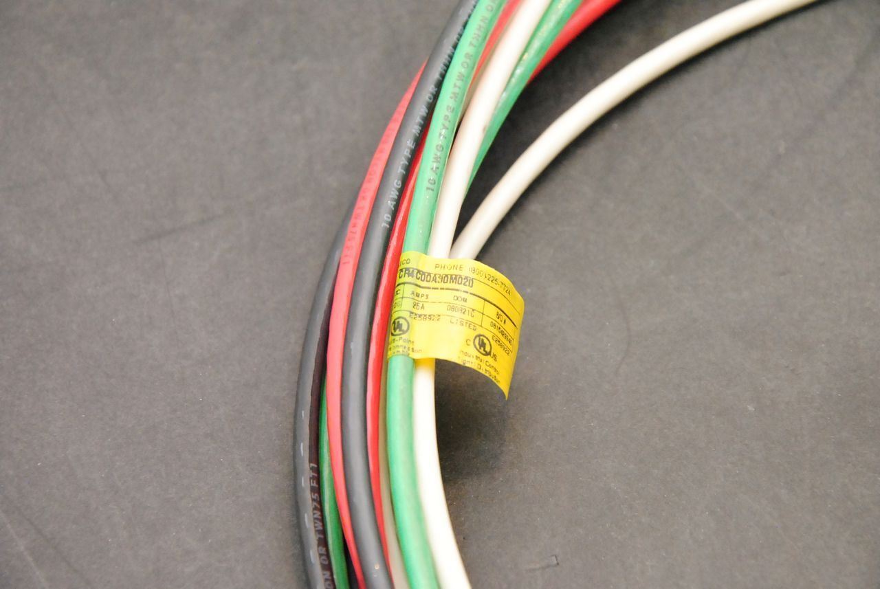 Brad Power Molex 1300660193 4-Pole F Power Recept, 3/4"NPT, 10AWG, 2M L