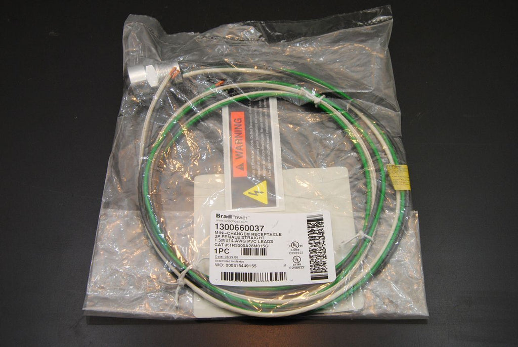 Brad Power / Molex 1300660037 Mini-Change 3-Pole Receptacle, 14AWG, 1.5M L