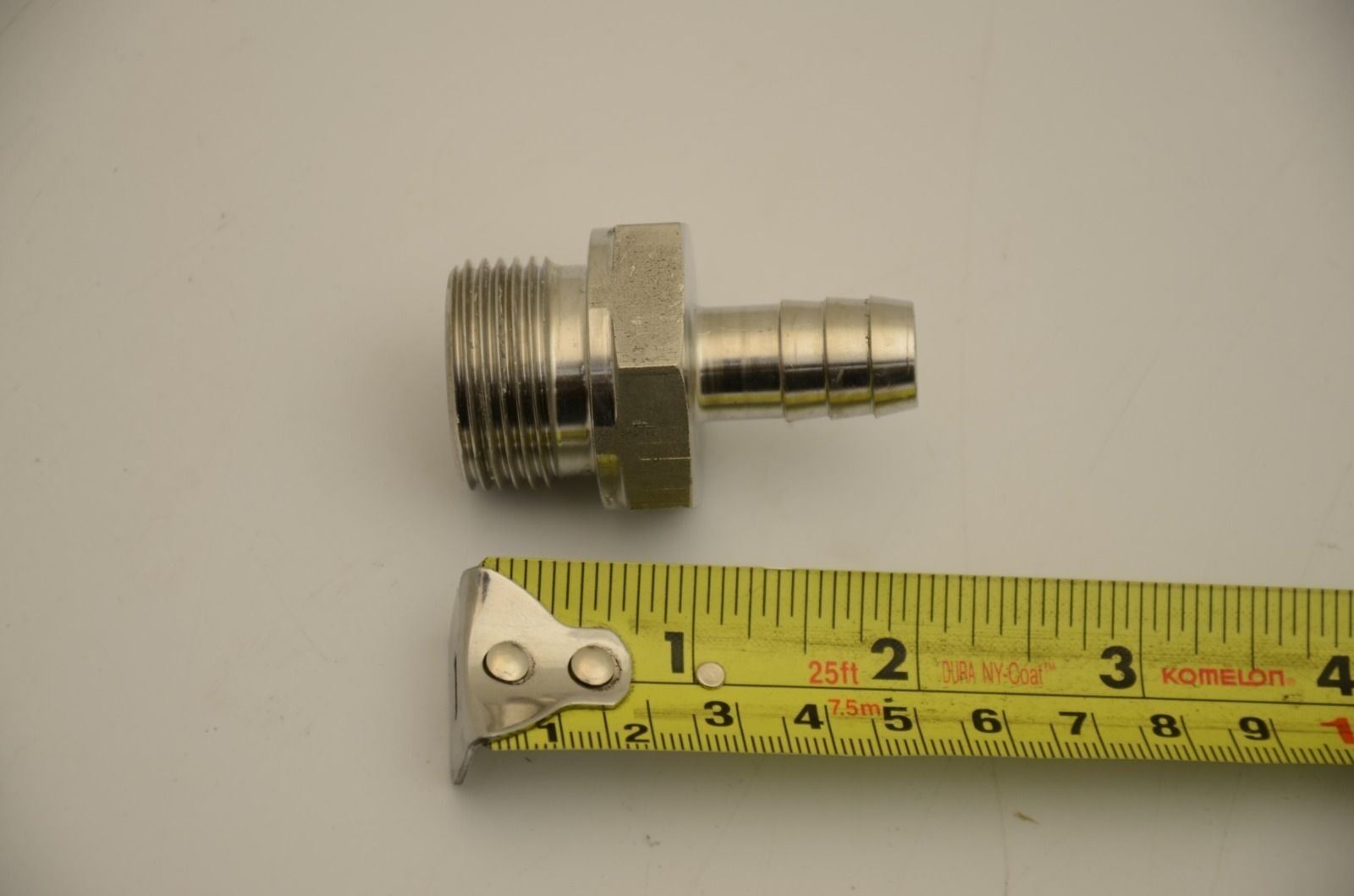 Screw-In Hose Barb, 3/8"ID, 3/4"NPSM, For 1/2"ID Hose, SS, Lot of 10 - NEW