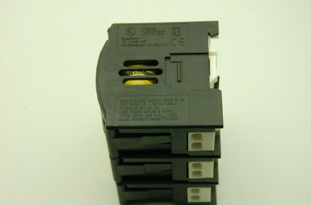 Buss JTN60030 0-30A 600VAC Class J Fuss Holder Lot of 3