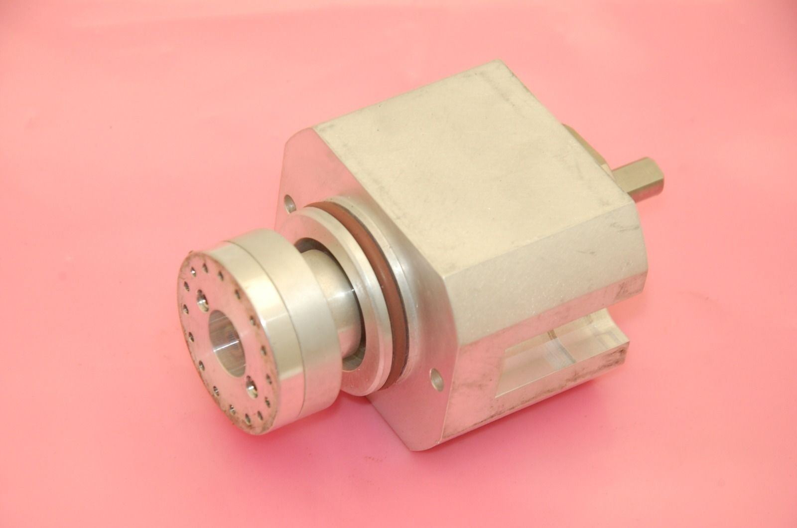 SSRI-1438ZZ Bearing, Custom Pass-Through Drive, 3/8" Shaft, 1-3/4"D Flange