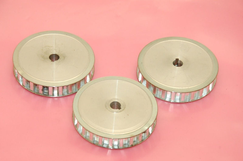 Aluminum Timing Belt Pulley 3"D, 5/16" Pitch, 3/8" Bore,5/8"W - Lot of 3