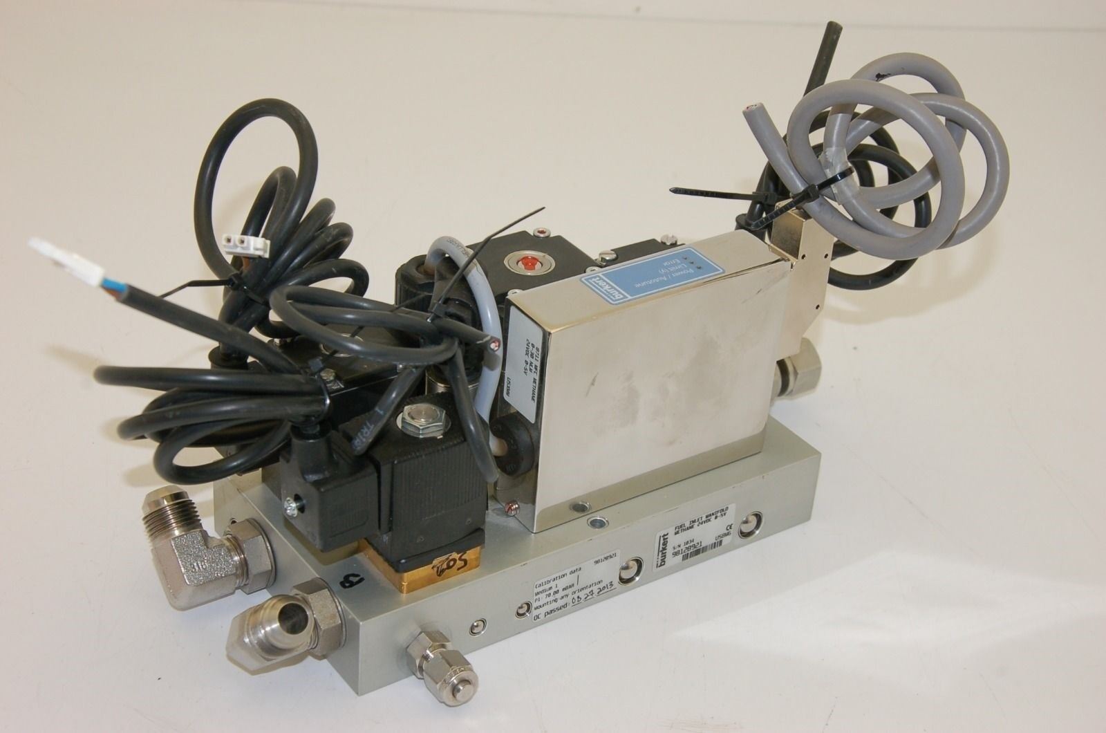 Burkert 8711 MFC SIngle Methane Mass Flow Control Assembly, 24VDC, 0-30 NLM