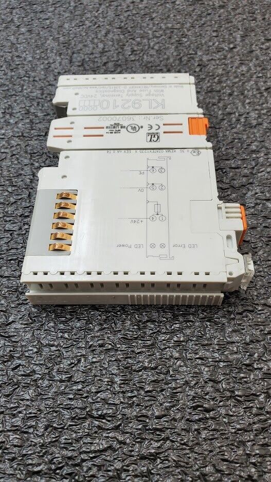 BECKHOFF KL9210, KL 9210 Voltage Supply Terminal 24 VDC w/ Fuse & Diagnostics