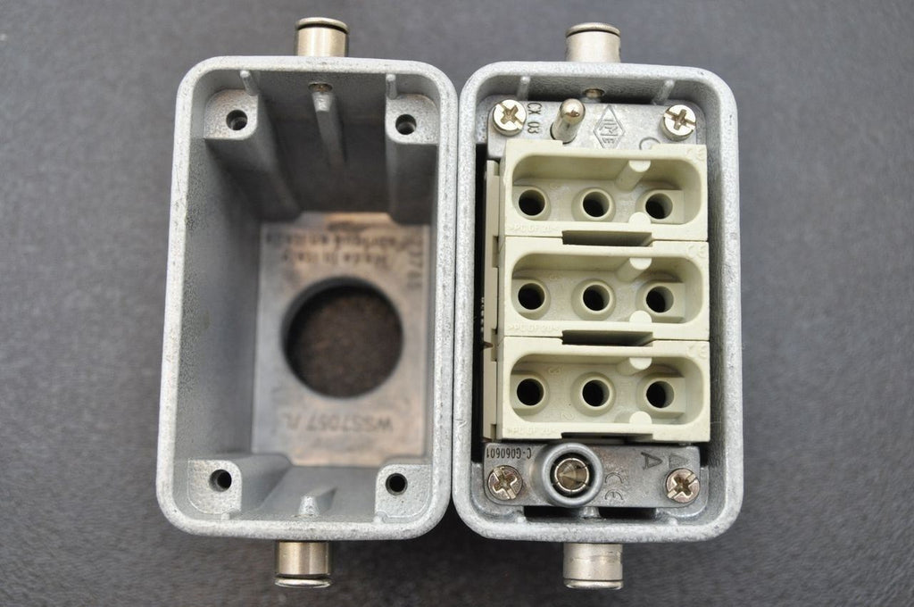 ILME Metal Connector Housing Base And Cap 1.5" x 2.75" w/ Inserts