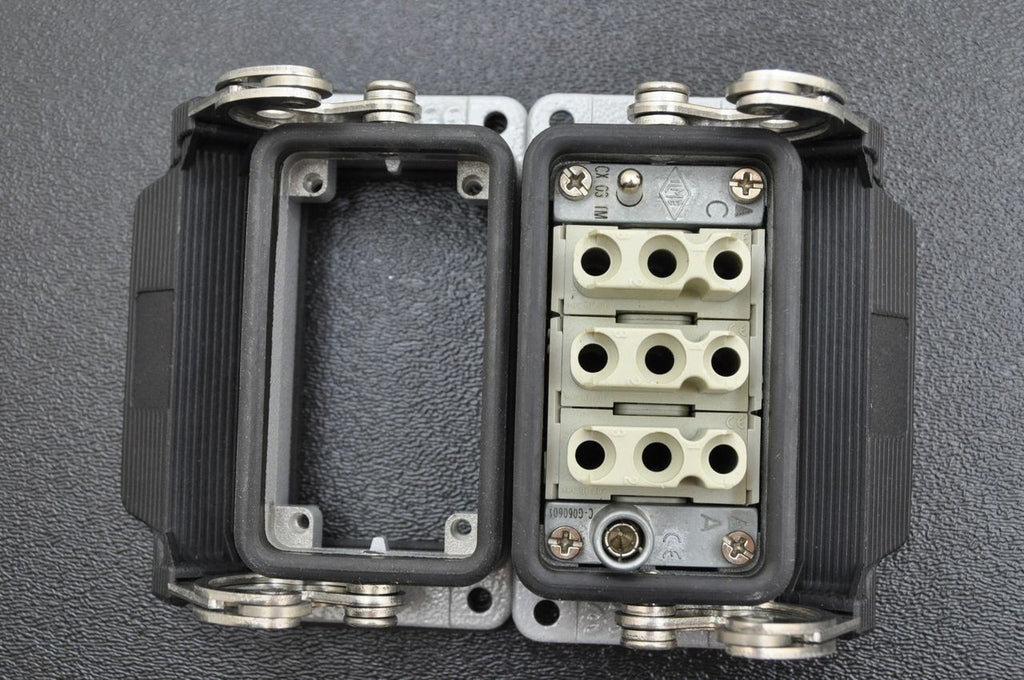 ILME Metal Connector Housing Base And Cap 1.5" x 2.75" w/ Inserts