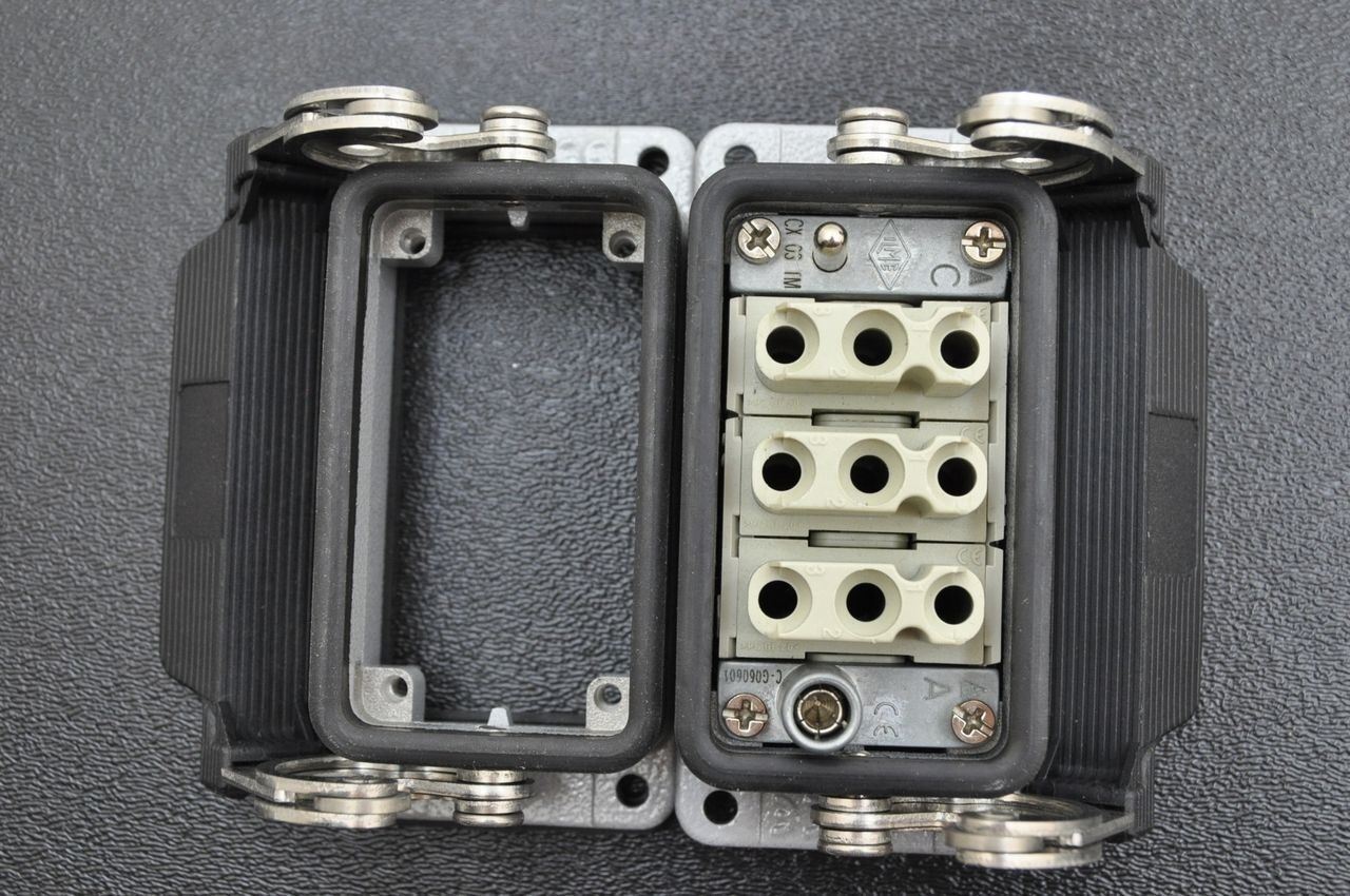 ILME Metal Connector Housing Base And Cap 1.5" x 2.75" w/ Inserts