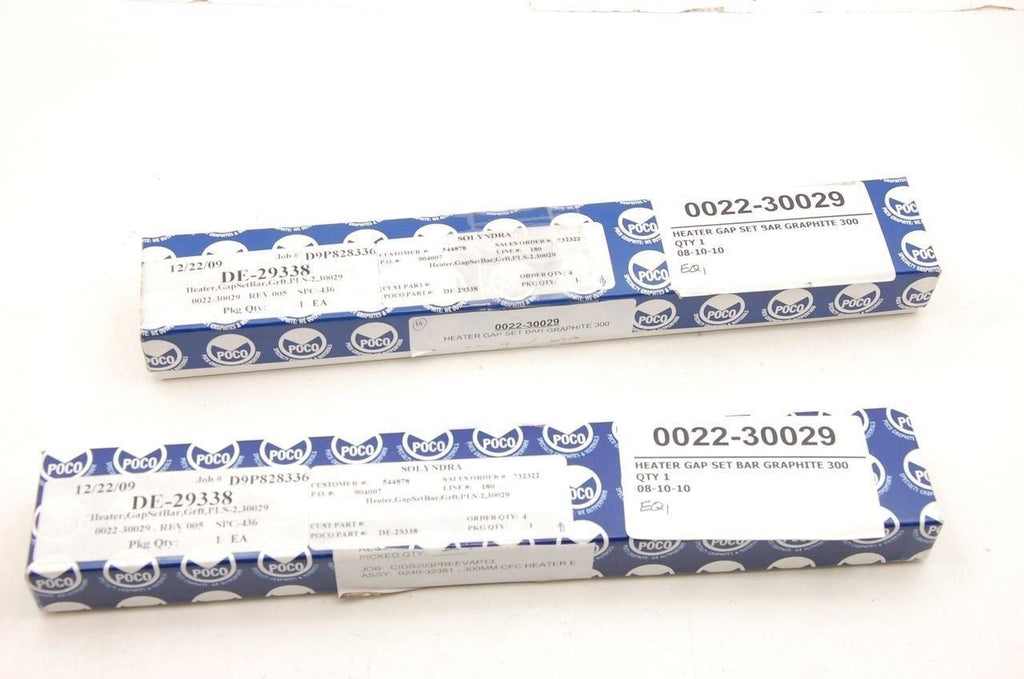 Poco Graphite Corp Gap Set Heater Bar DE-29338 Lot of 2 New