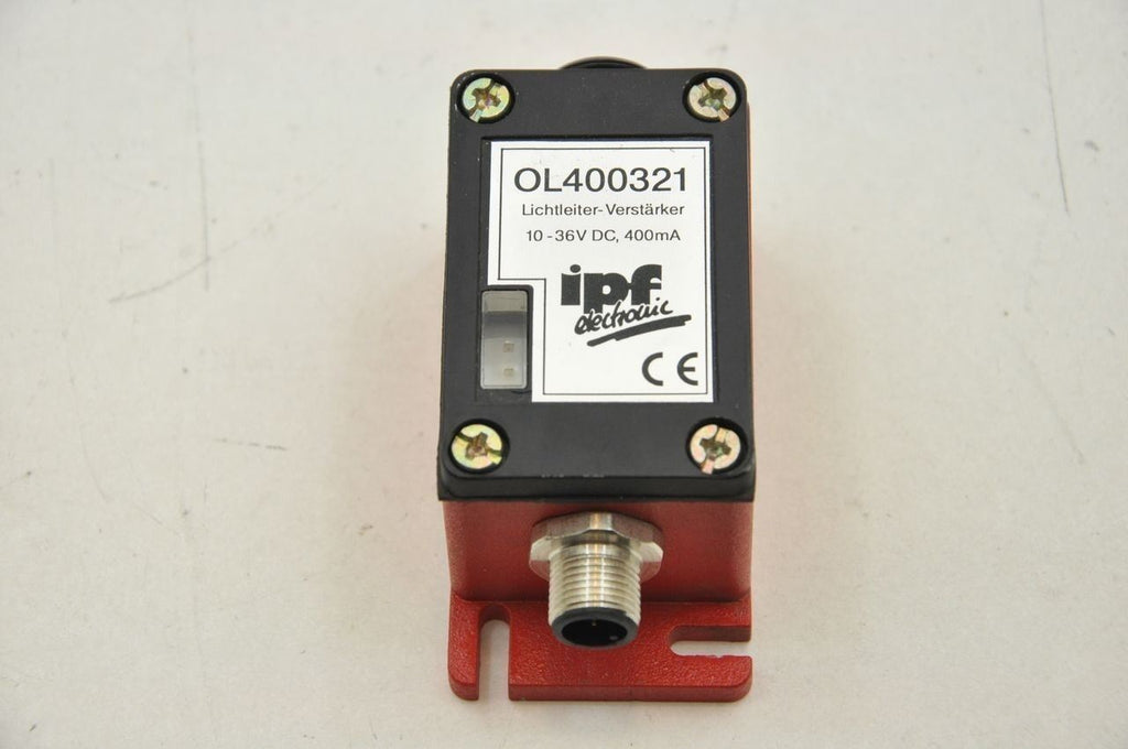 IPF Electrouic Fiber Optic Amplifier, M12- Stacker Alarm OL400321 With LT060311