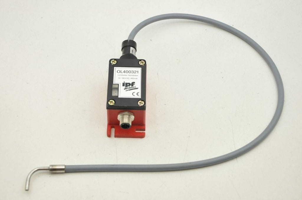 IPF Electrouic Fiber Optic Amplifier, M12- Stacker Alarm OL400321 With LT060311