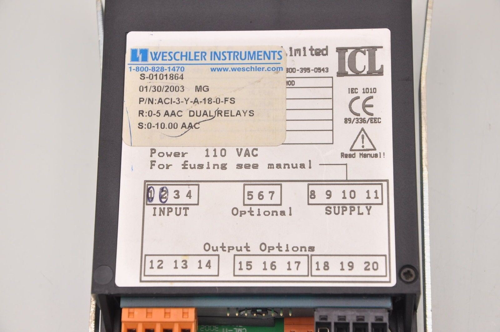 Weschler Instruments ACI-3-A-7-MOD Digital Interface