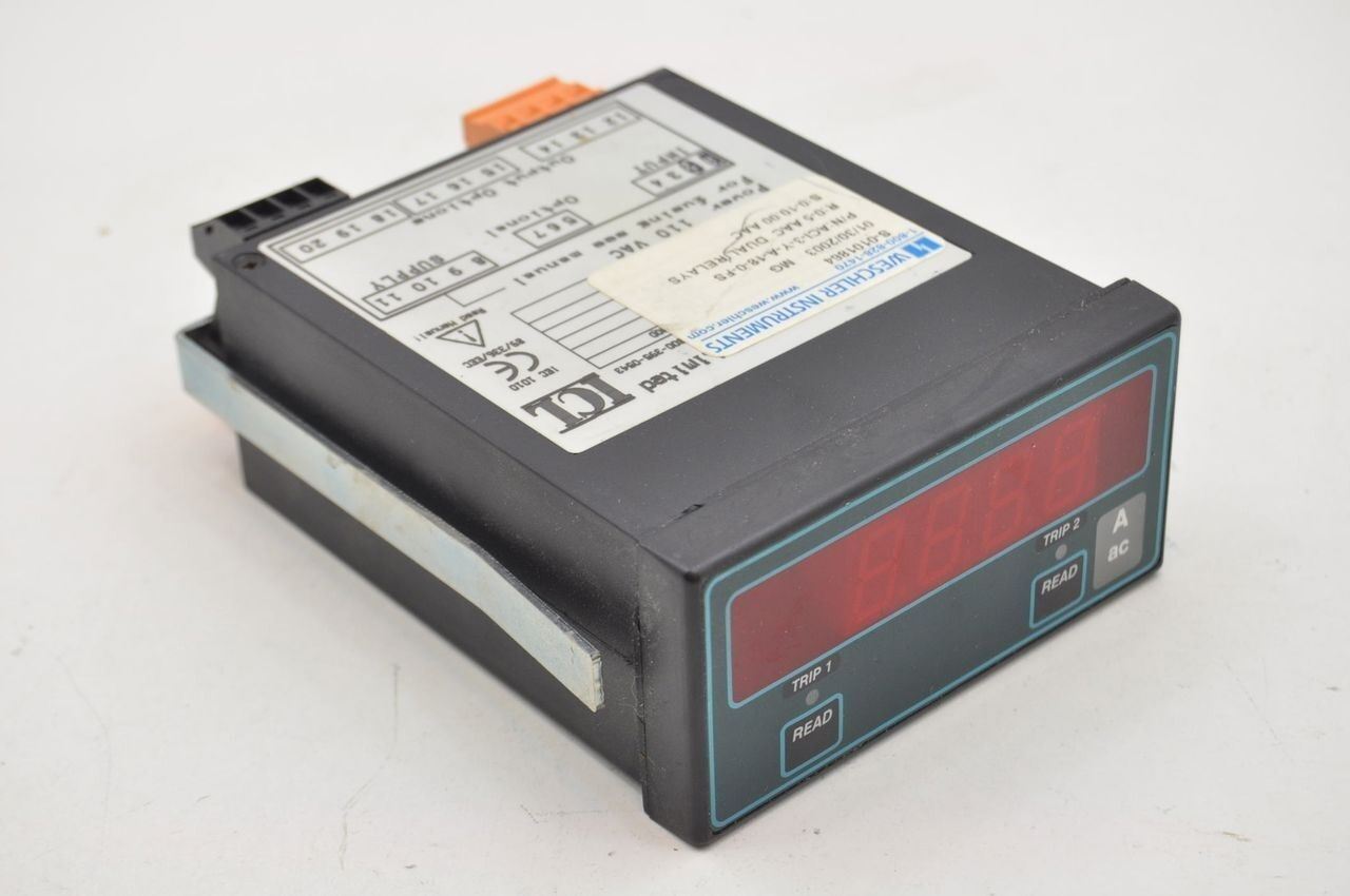 Weschler Instruments ACI-3-Y-A-18-0-FS Panel Display Dual Relays