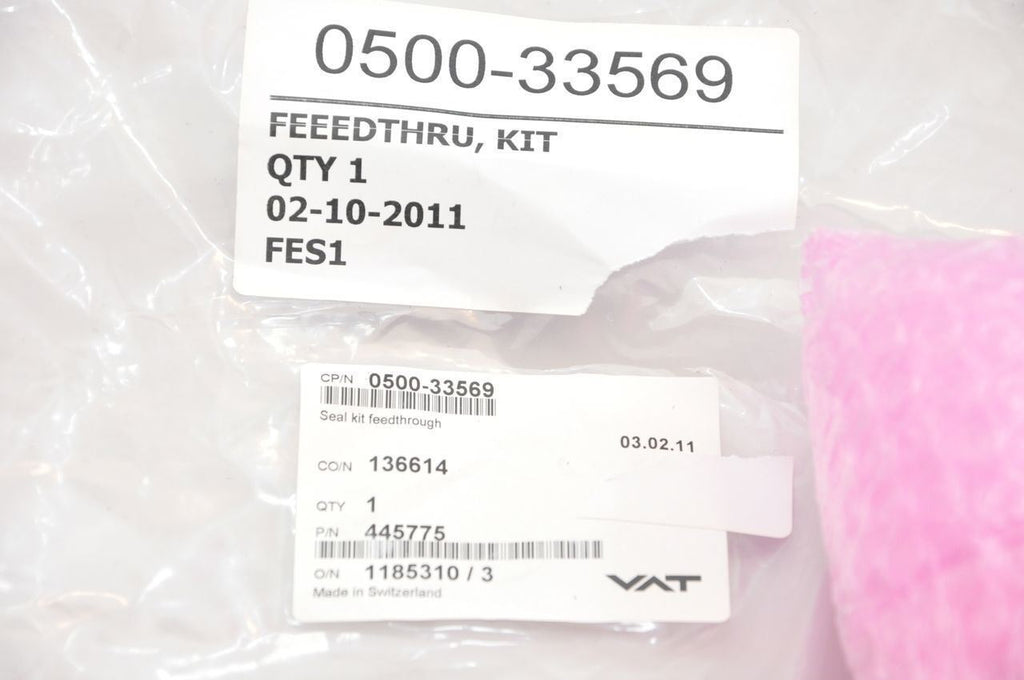 VAT 0500-33569 Vacuum Feedthrough Kit NEW