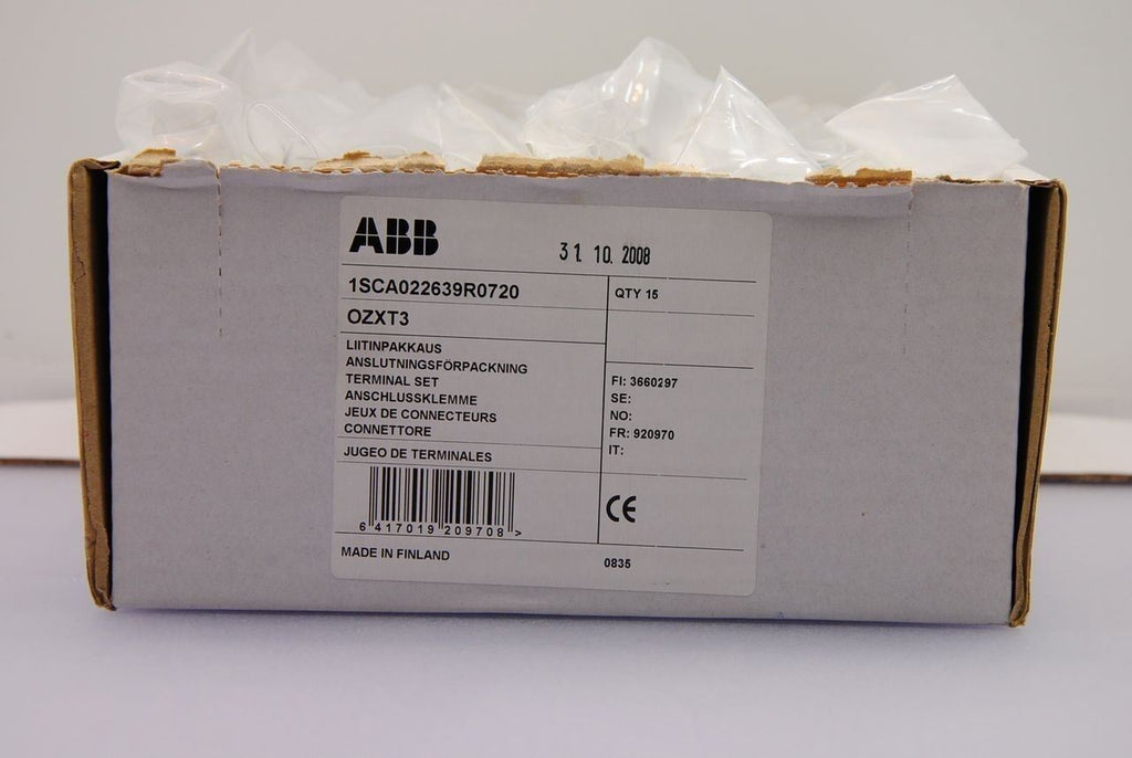 45x ABB 1SCA022639R0720 OZXT3 Terminal Set Clamp Breaker Expander 1 to 2 1/0 AWG