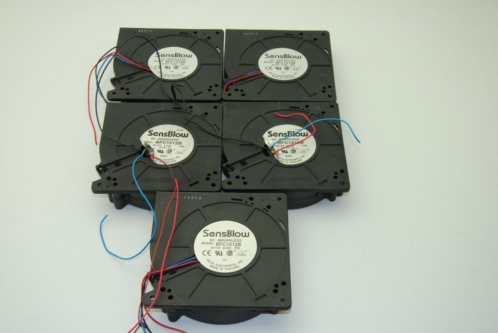 Delta Electronics BFC1212B, DC Brushless Fan, DC12V 2.00A, Lot 5