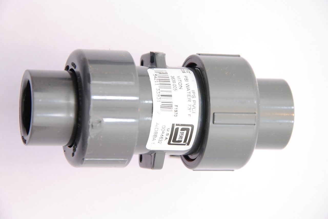 Spears 3639-005 1/2" PVC TU 2000 Standard Ball Valve SOC/FIPT w/Viton New in Box