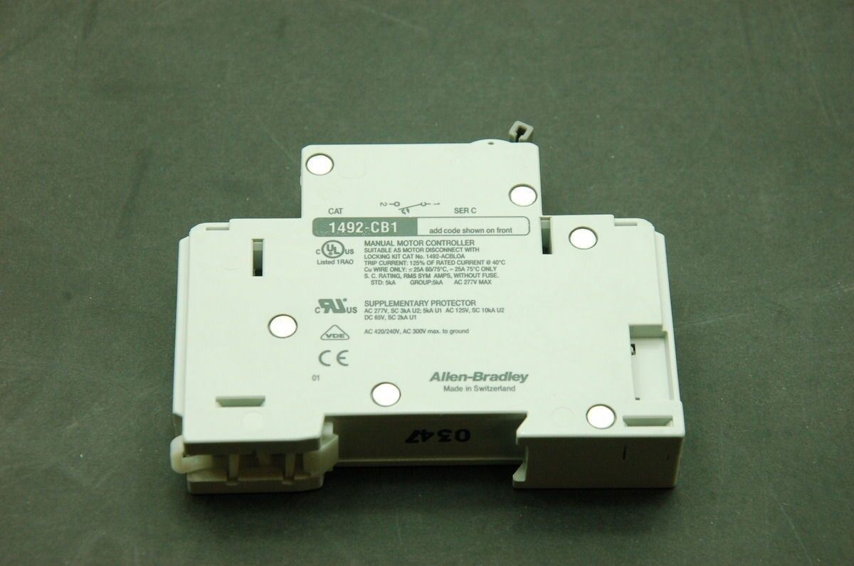 Allen Bradley 1492-CB1  20A 3HP Motor Controller Breaker Ser C - Lot of 4