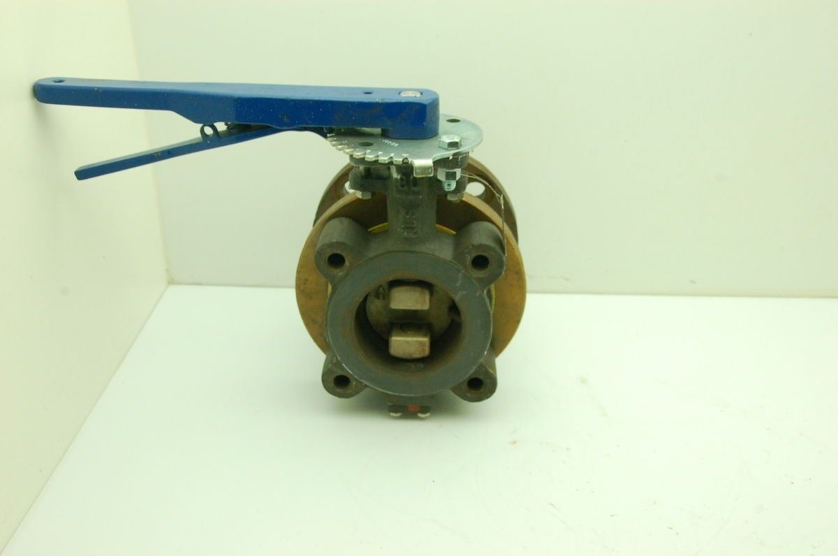 Keystone K Lock Butterfly Valve Fig.312 W/ 2 Nibco 3" Female Solder Cup Flanges