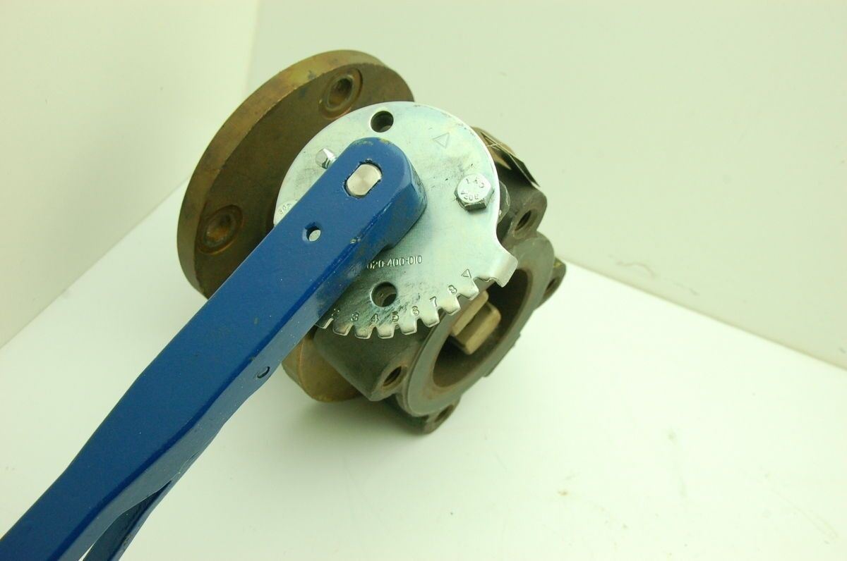 Keystone K Lock Butterfly Valve Fig.312 W/ 2 Nibco 3" Female Solder Cup Flanges