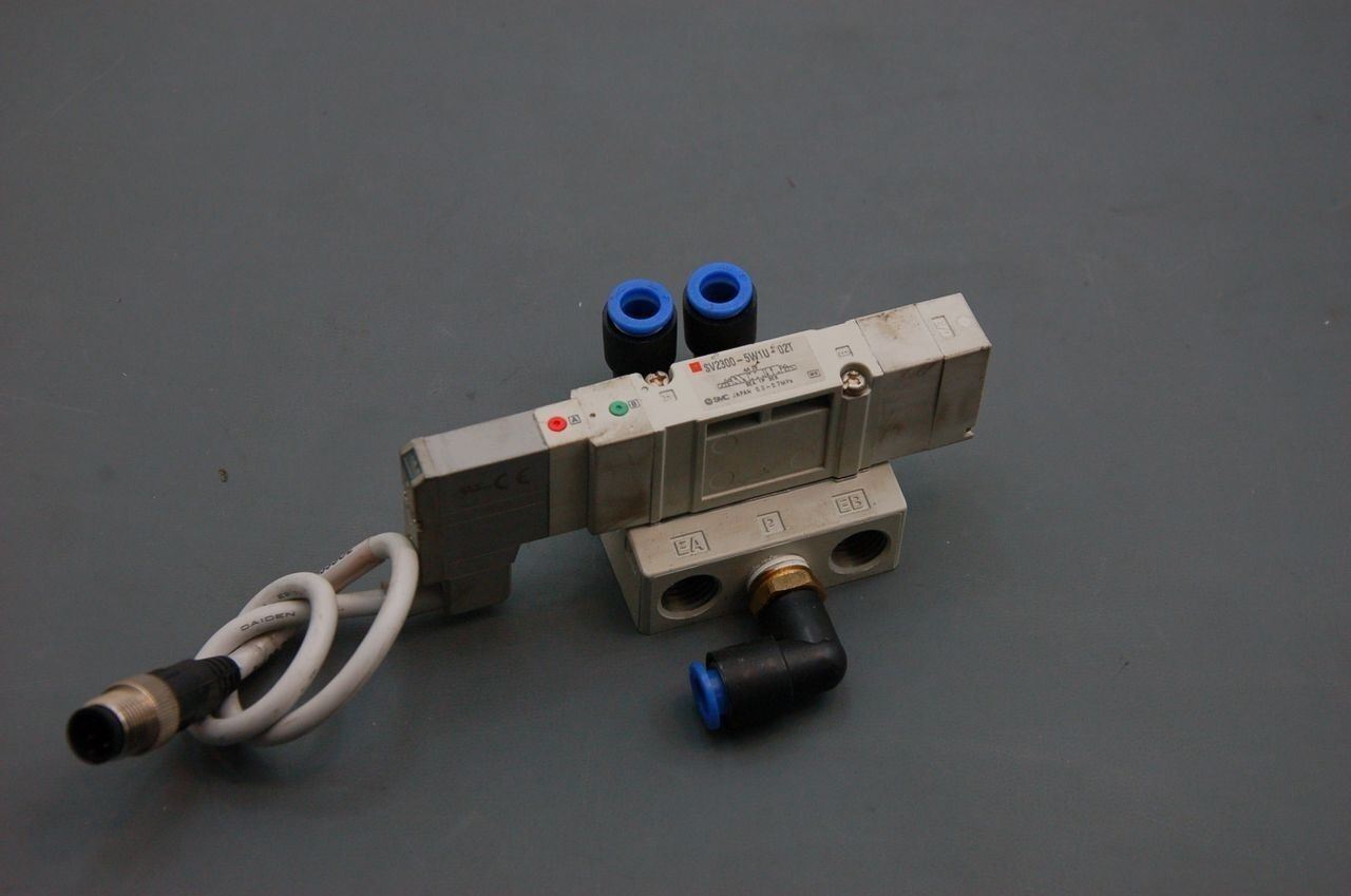 SMC SV2300-5W1U-021 Single Pneumatic Valve Manifold 24VDC activation 6mm 8mm