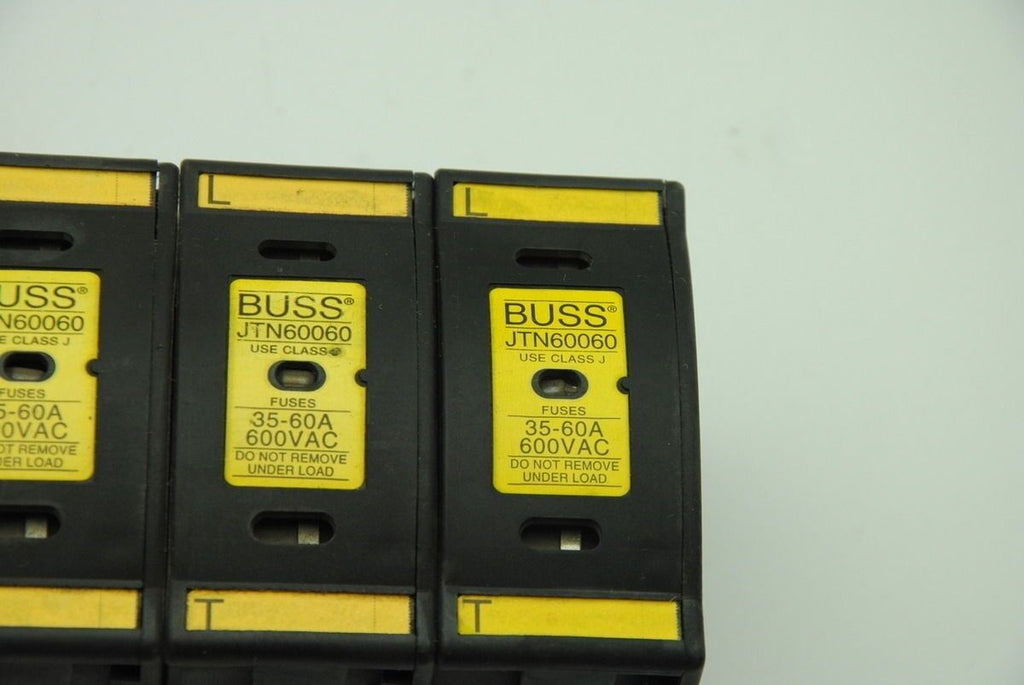 Bussman JTN60030 Class J Fuseholder, 30A, 600V, Din Rail Mounting - Lot of 4
