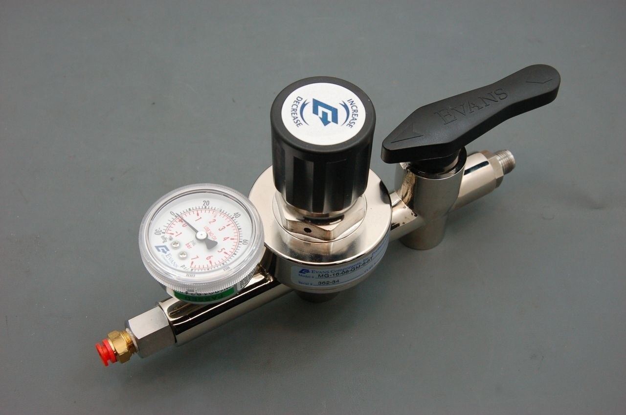 Evans Components, Integrated Manual Regulator Va, 0-125 PSIG, 3/8"