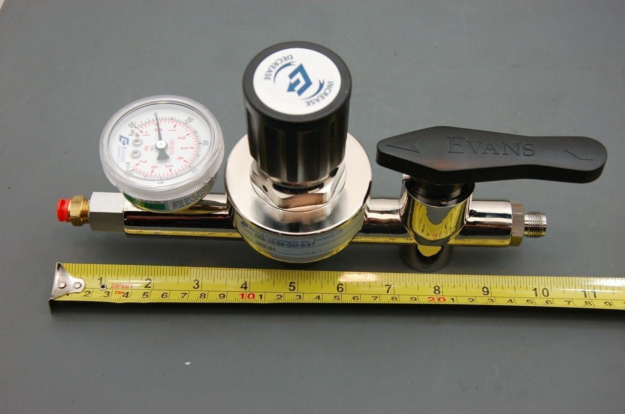Evans Components, Integrated Manual Regulator Va, 0-125 PSIG, 3/8"