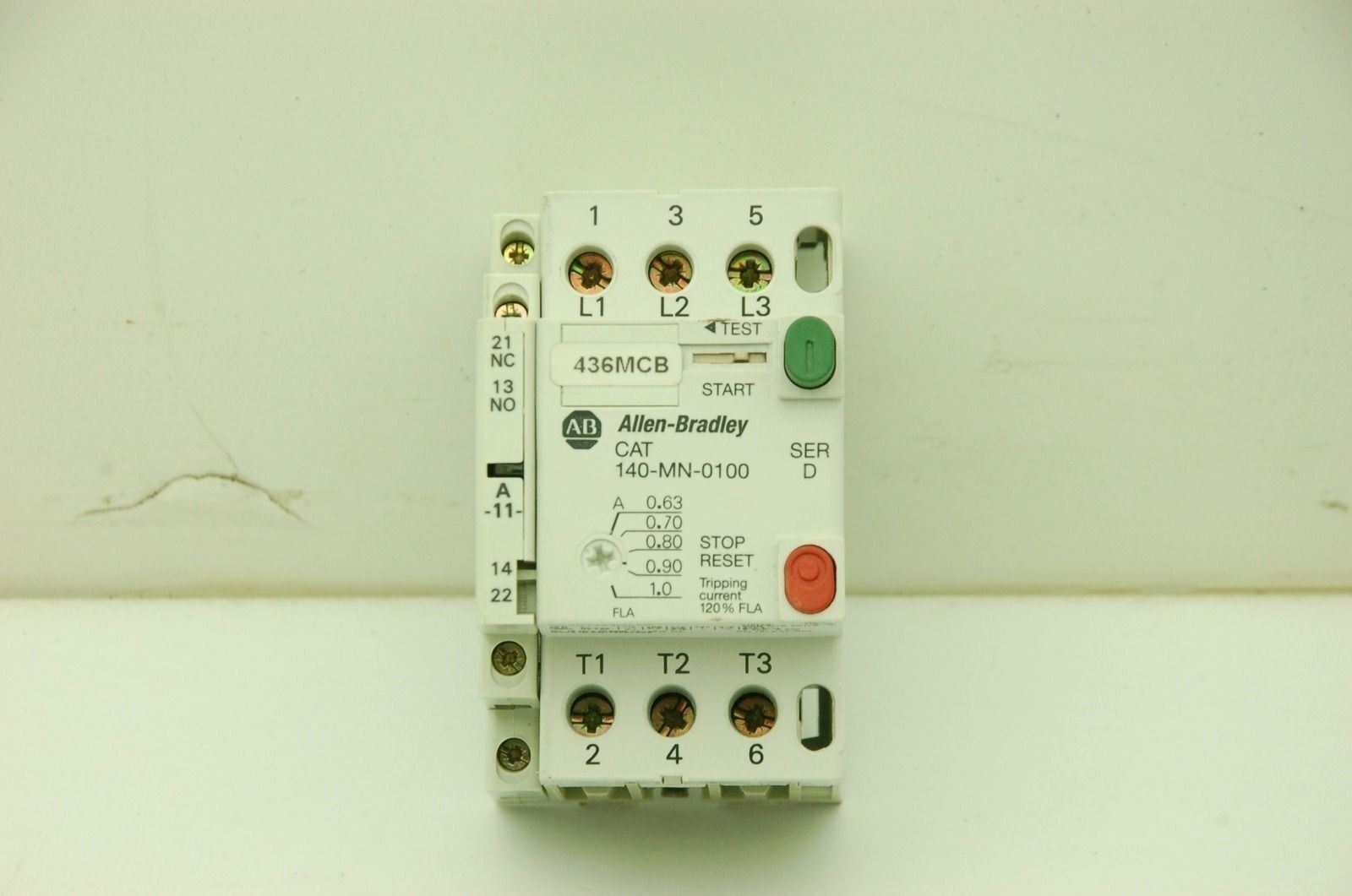 Allen Bradley 140-MN-0100 Ser. D Manual Motor Starter 2.5A 600V 3PH