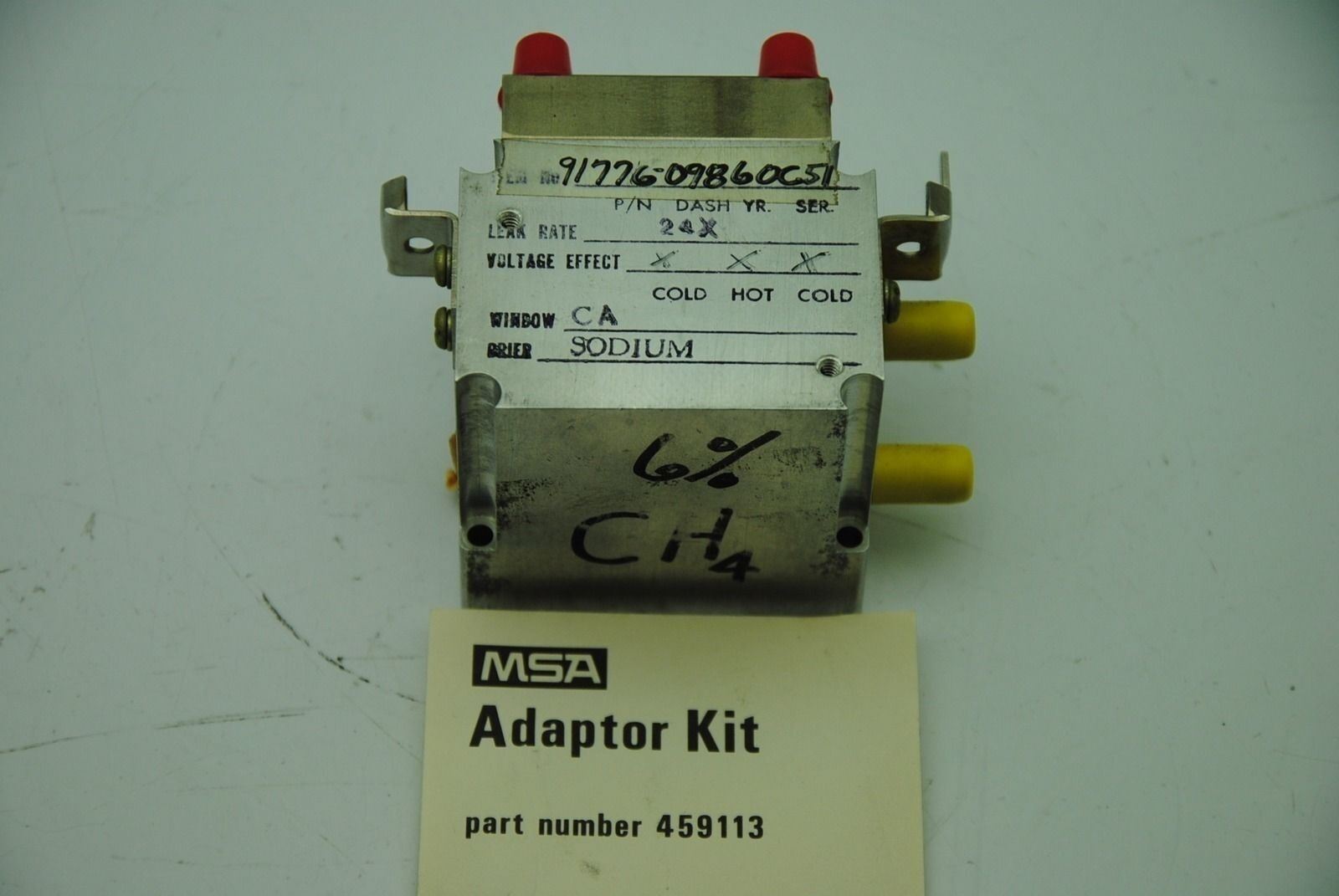 MSA 459113 Detector Assembly Sodium 6% CH4 CA