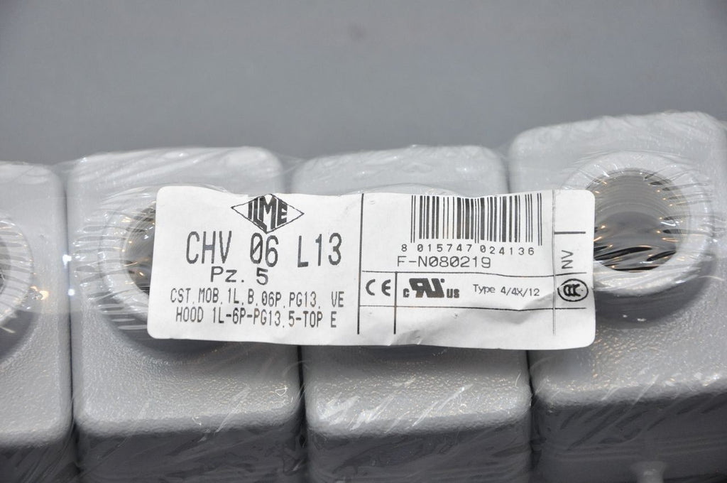 ILME CHV 06 L13 Metal Connector Housing 1.75"x 2.25" Lot Of 5 NEW In Bag