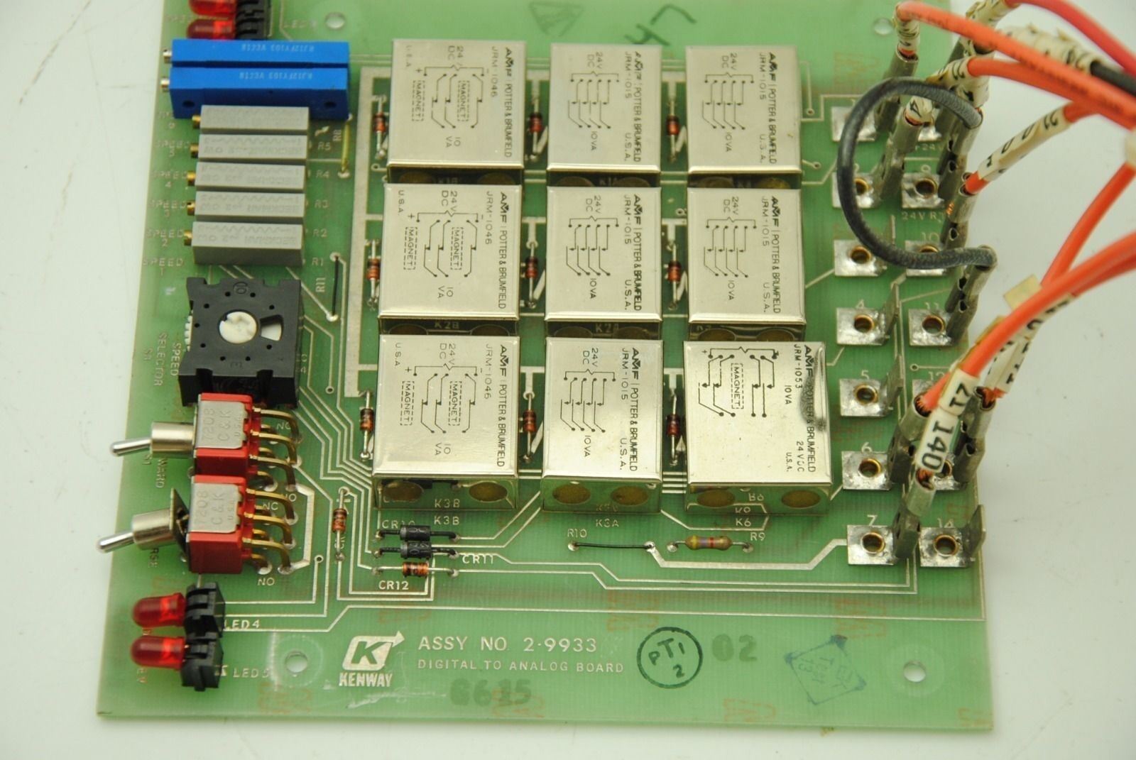 Eaton-Kenway 2-9933 Digital to Analog Relay Board