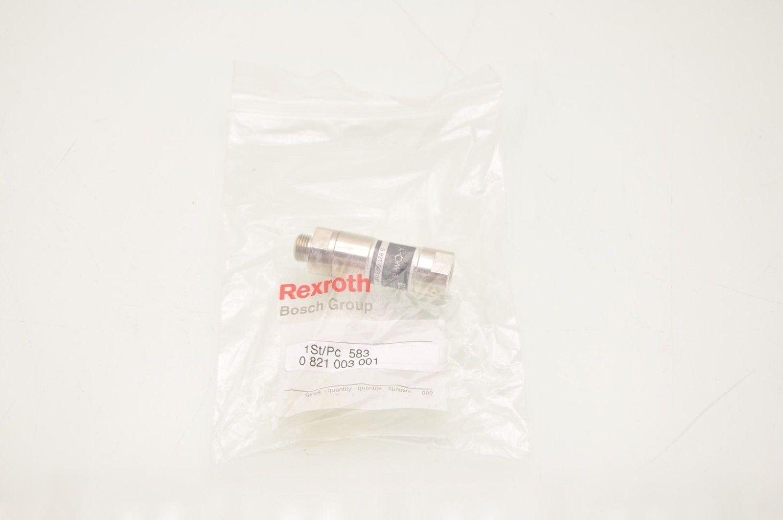 Bosch Rexroth Poppet Valve  0821003001 New
