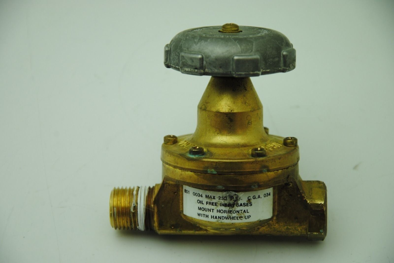 Airco 801-0034 Oil Free Inert Gas Valve 250 PSI