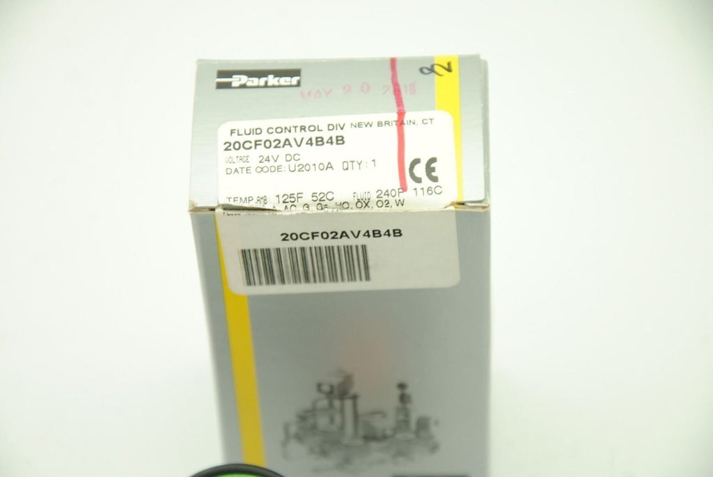 Parker 20CF02AV4B4B, Solenoid Valve 24V DC, New In Box