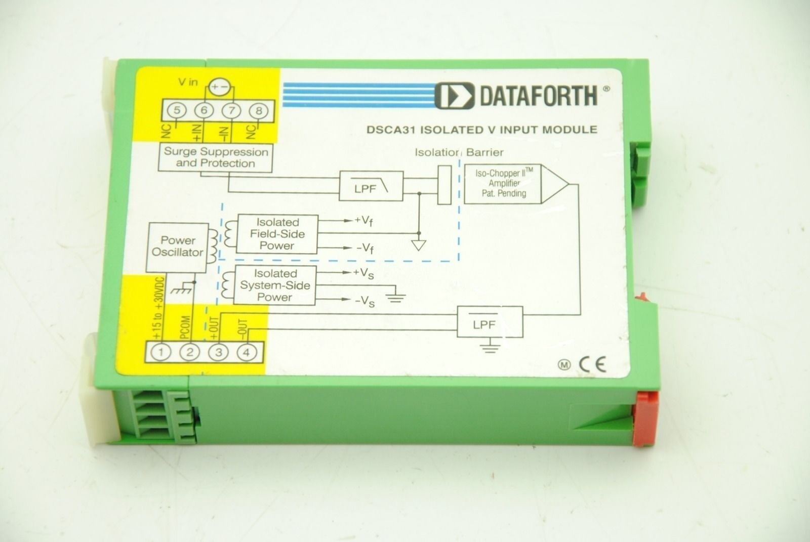 DATAFORTH DSCA31, Isolated Volt Input Module