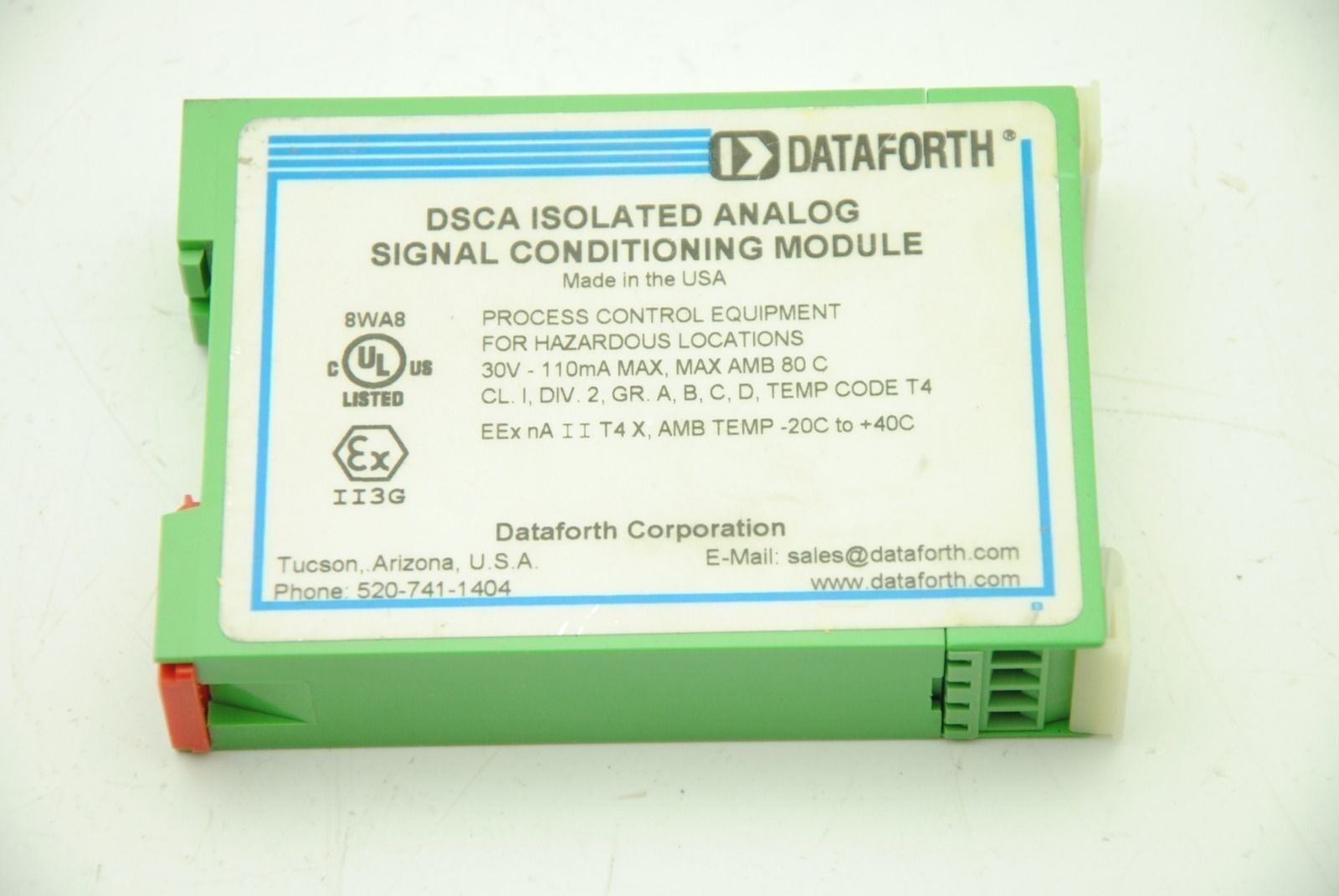 DATAFORTH DSCA31, Isolated Volt Input Module