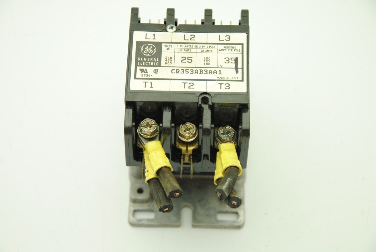 GE CR353AB3AA1, Definite Purpose Contactor, 25A 600V 1-3PH