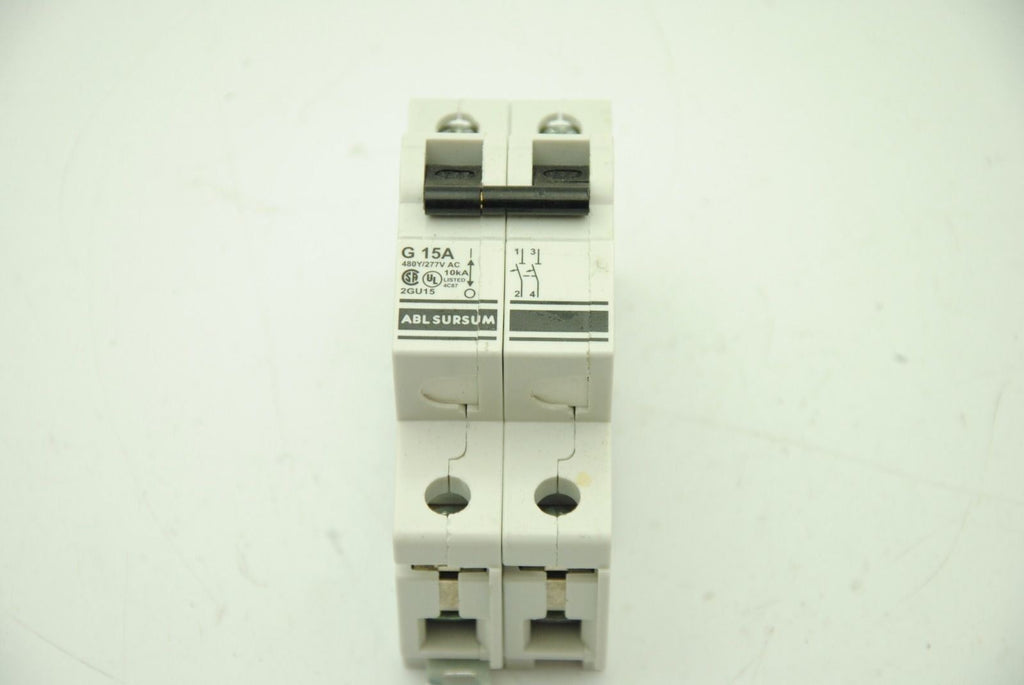 ABL Sursum 2GU15, 2-Pole Circuit Breaker, 15A 480Y/277V AC