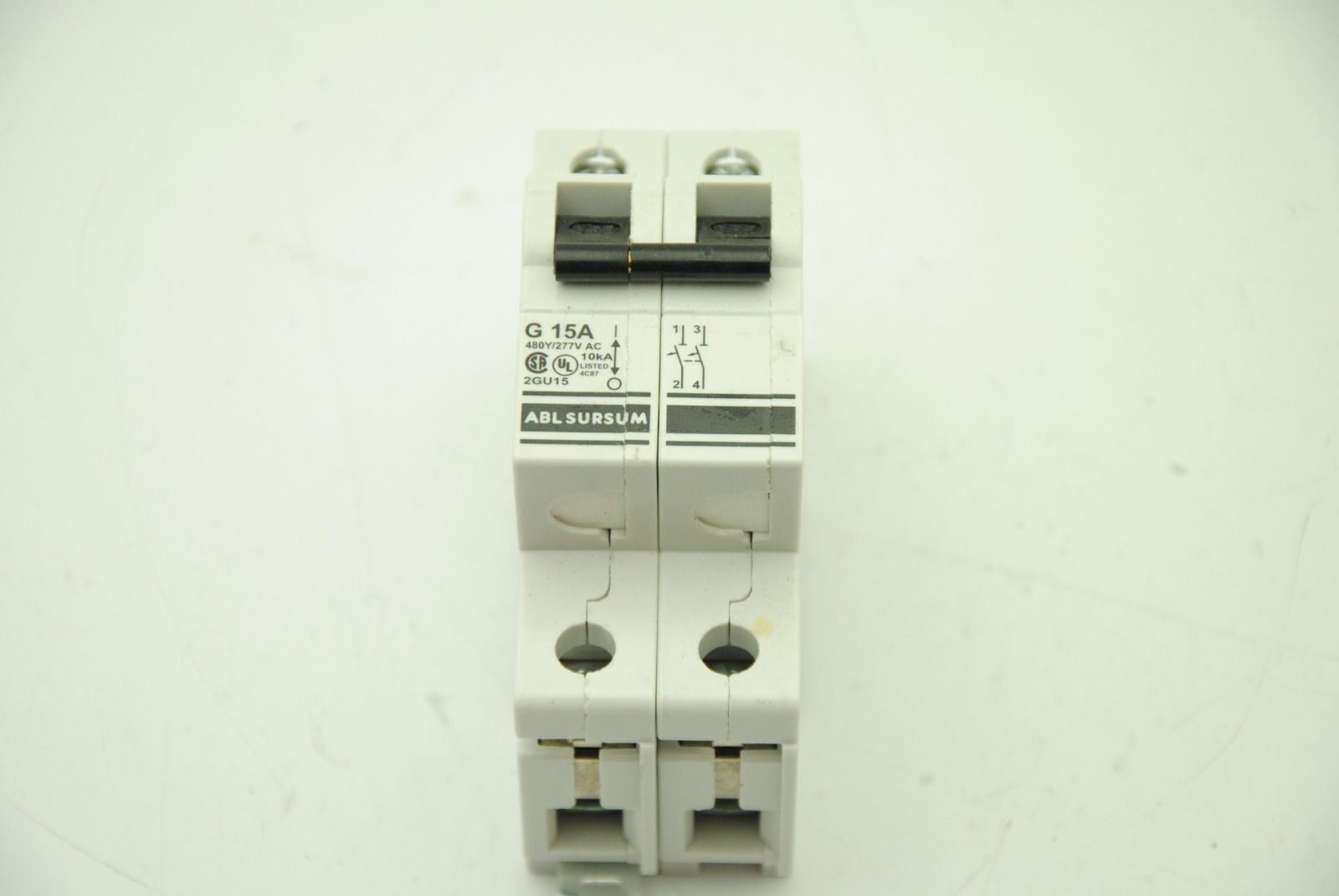 ABL Sursum 2GU15, 2-Pole Circuit Breaker, 15A 480Y/277V AC