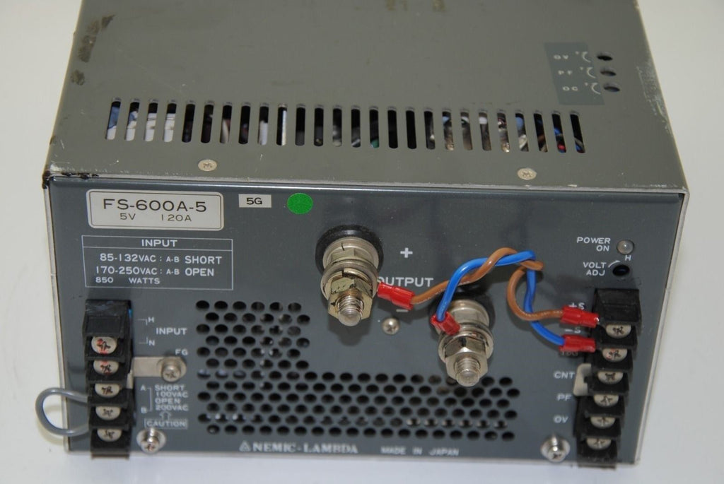 Nemic Lambda FS-600A-5, Power Supply, 5V 120A