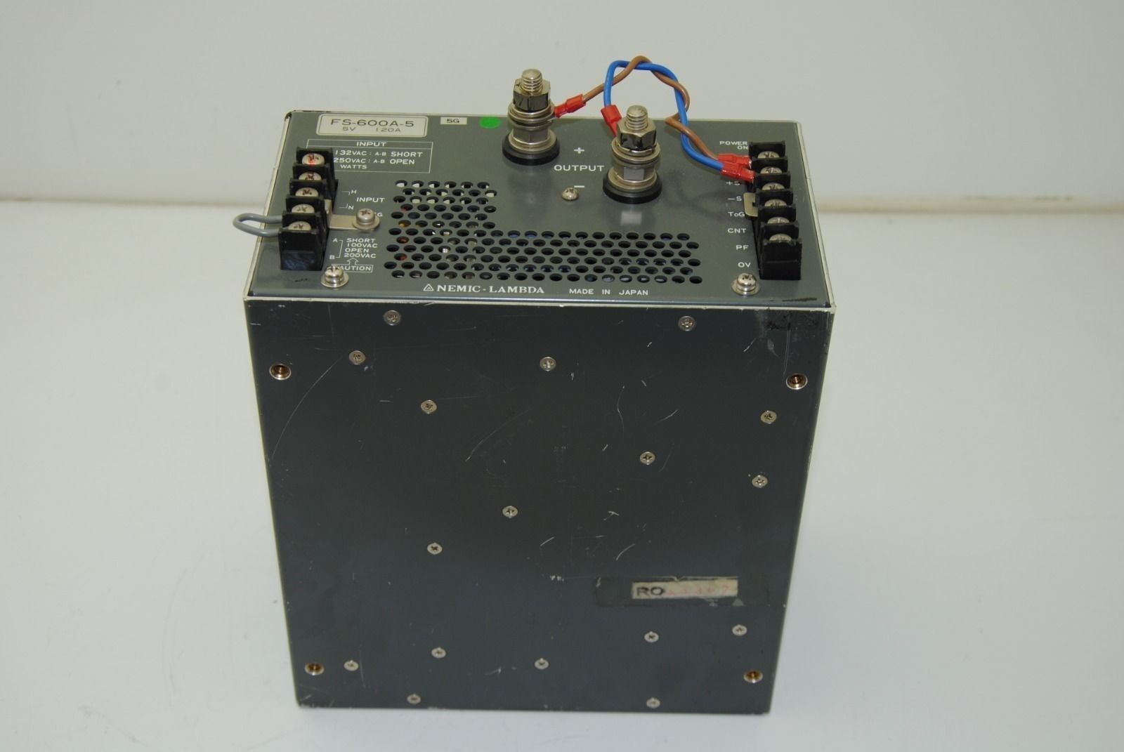Nemic Lambda FS-600A-5, Power Supply, 5V 120A
