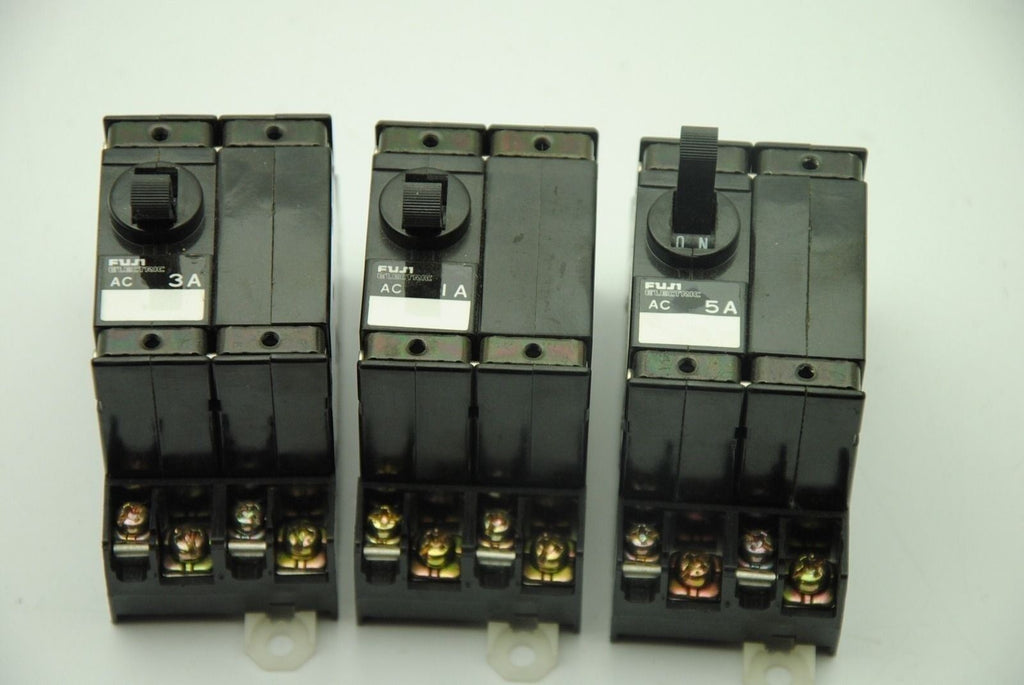 FUJI ELECTRIC Lot of 3 CP32E Circuit Protectors 3Amp, 5Amp, 1Amp