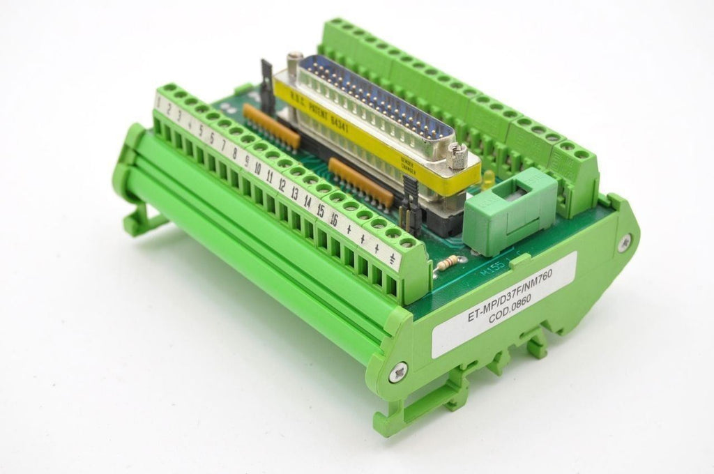 EuroTek ET-MP/D37F/NM760 Interface Board 37 pin Breakout DIN Phoenix Contact