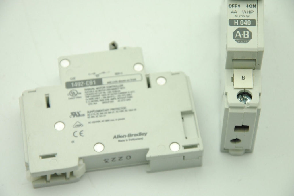 ALLEN-BRADLEY 1492-CB1, H 040 Circuit Breaker 4A 1/3HP Single-Pole, Lot of 10
