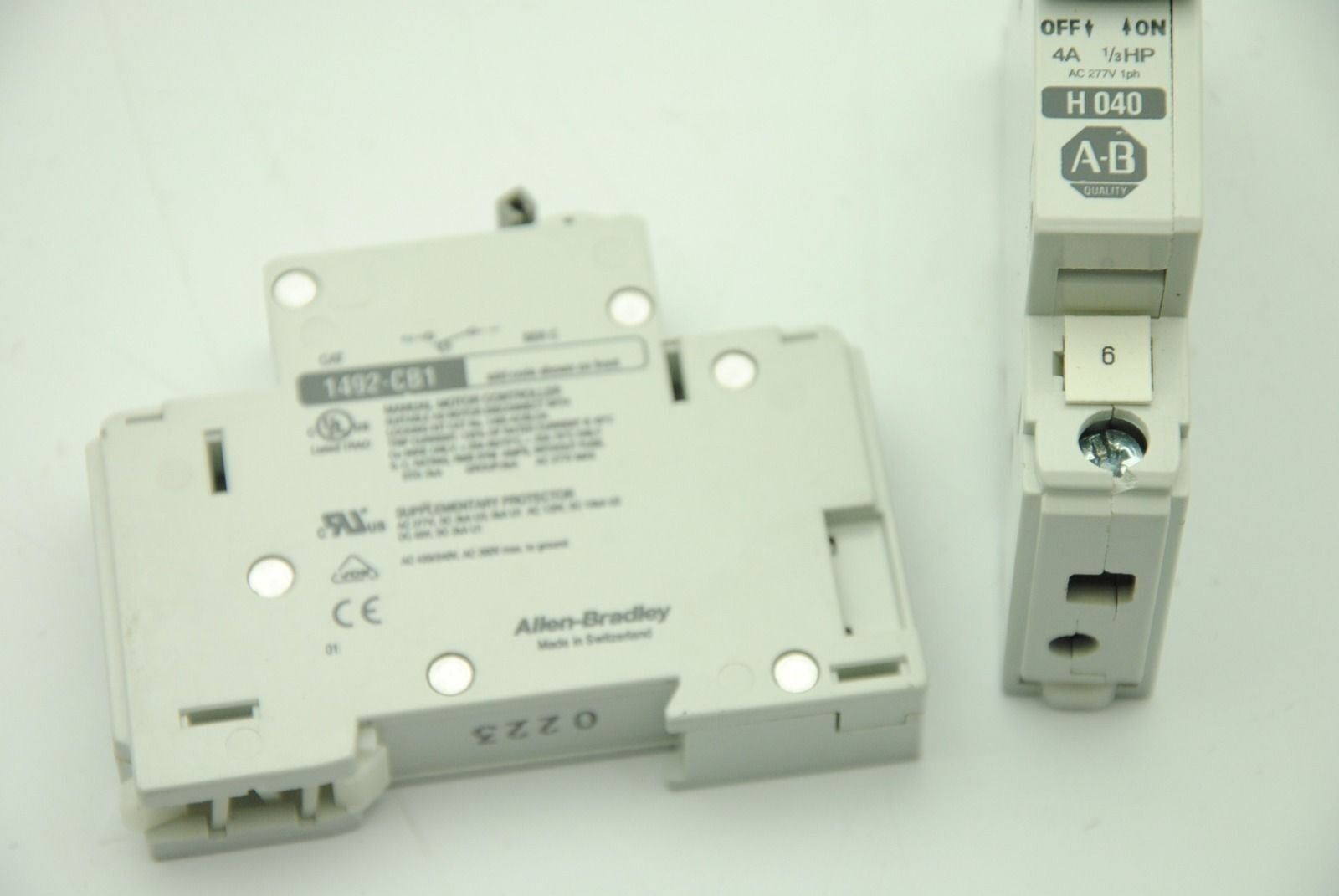 ALLEN-BRADLEY 1492-CB1, H 040 Circuit Breaker 4A 1/3HP Single-Pole, Lot of 10