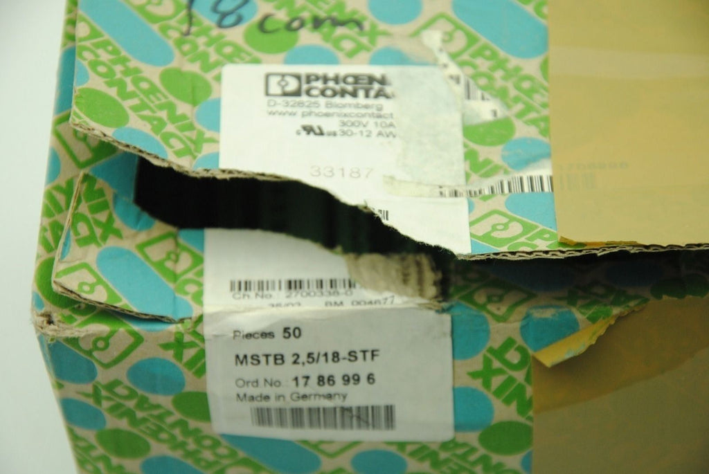 PHOENIX CONTACT MSTB 2,5/18-ST, Plug Strips, Box of 48 units, New