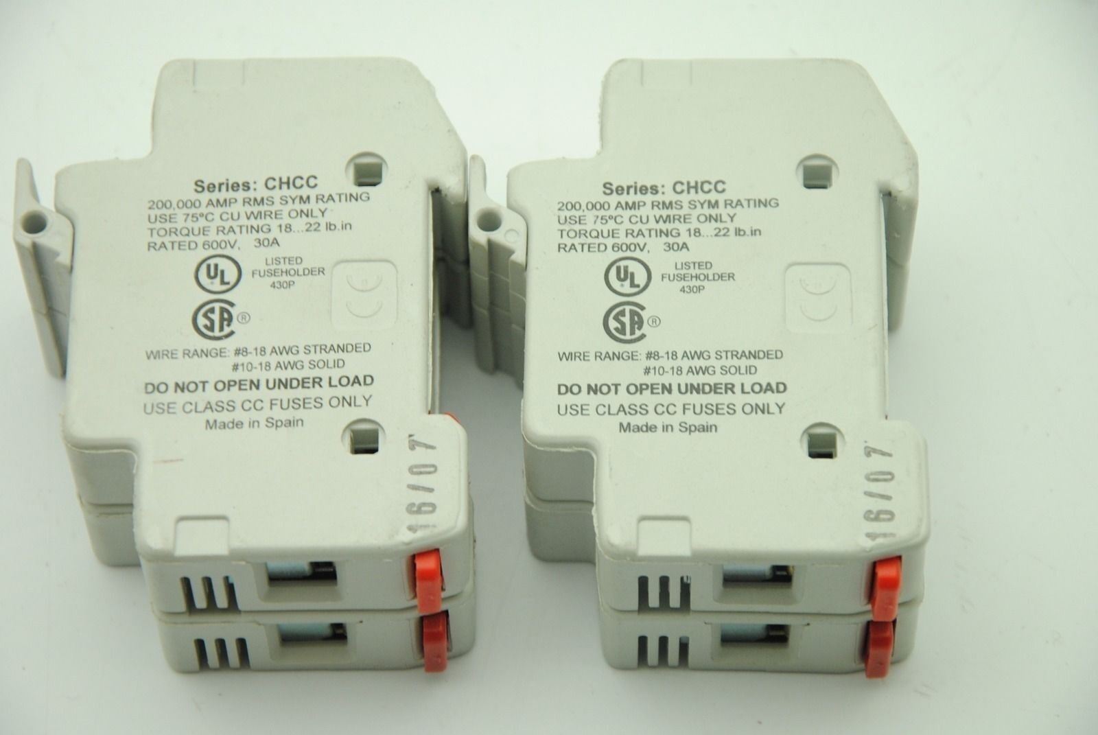BUSSMANN CHCC2D, 30A 600V, Lot of 2